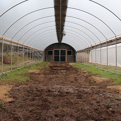 직류 전기로 자극된 철골 폴리에틸렌필름 온실 3.2m 높은 터널 온실